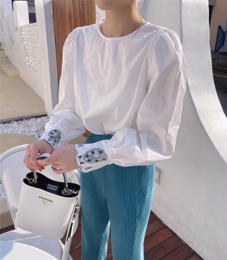 秋季订单款袖子刺绣套头衫，其它，新袖