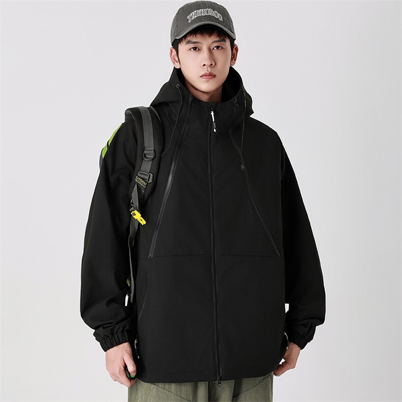 Cityboy情侣时尚连帽冲锋衣外套夹克团体班服,男装夹克,星座301D-5(原星座1415）