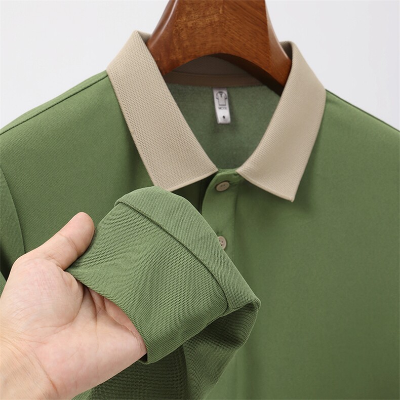 长袖POLO衫卫衣工作服定制印LOGO秋冬季款餐饮酒店公司员工装定做,男装Polo衫,电商B212（原钱塘6029）