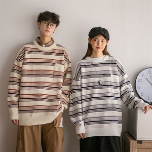 B225-M1119-X78-P62-腈纶42% 锦纶31% PBT27%-口袋条纹毛衣有现货图片