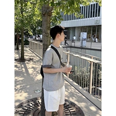 原版做工翻边格子纯棉240克短袖ZX0296-特批40，男装T恤，星座313A(原308A-2)