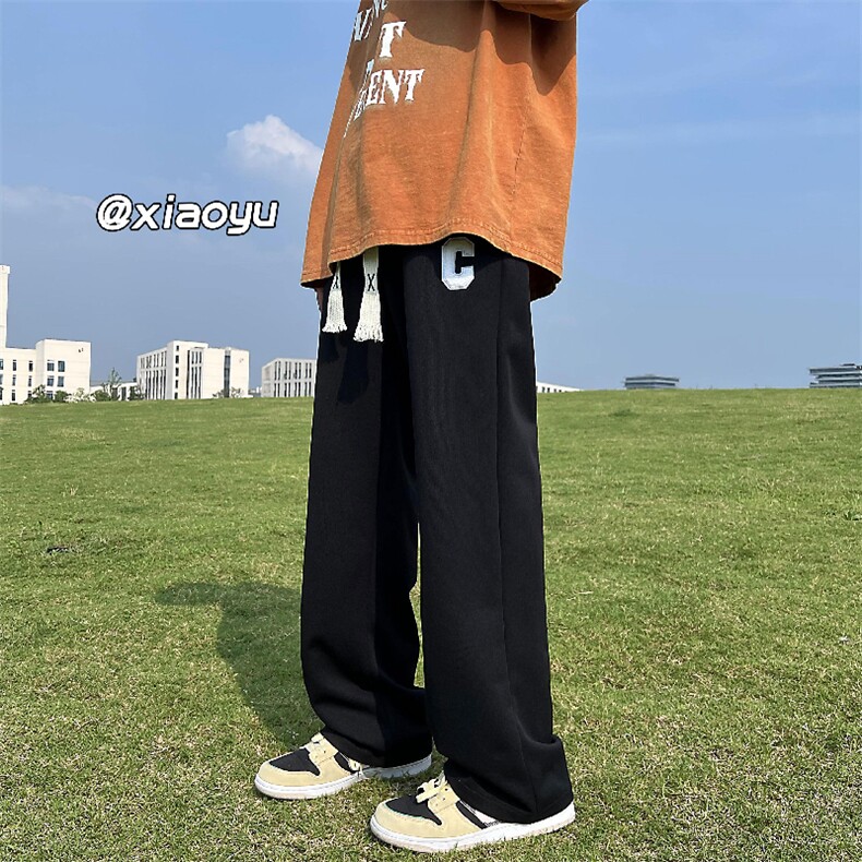 XZ616秋季新款宽松百搭植绒字母C休闲卫裤TY381P50控65,男装休闲裤,星座512A（原616）