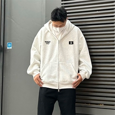 抖音得物高品质350克秋冬双头双拉链卫衣开衫外套AW7406，女装短外套，电商A443