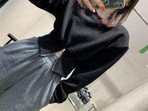 下摆拉链上衣图片