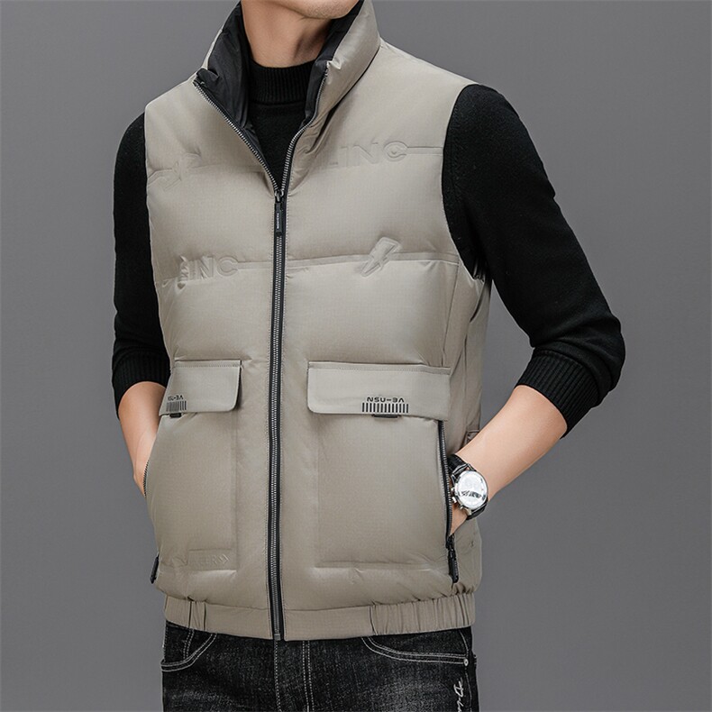 BZW2215钱塘2020-2百搭时尚休闲冬季厚款中年男士羽绒服马甲P160,男装羽绒服,钱塘207-2
