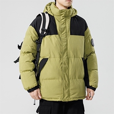 秋冬港风连帽时尚棉衣袖章宽松加厚冬季外套MY9308P-95，男装棉衣，电商A128