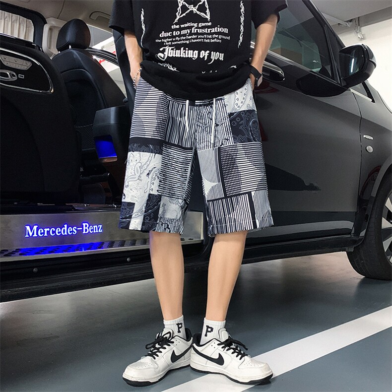 K3910-P25夏季新款潮流休闲百搭五分超薄冰丝沙滩裤男裤,男装休闲裤,电商A009A（原A058A）