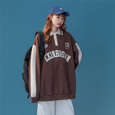 中性风POLO领卫衣女情侣大码M-5XL休闲套头卫衣男外套类C7720P55，男装Polo衫，星座227-7