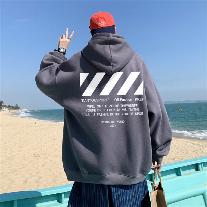 ！22秋季新款宽松大码港风斑马线连帽卫衣LW26-P35控58,男装卫衣,星座508（原C305）