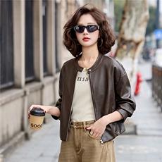 2026年春季新款现货休闲时尚皮衣外套品质女装，女装皮衣，臻衣坊