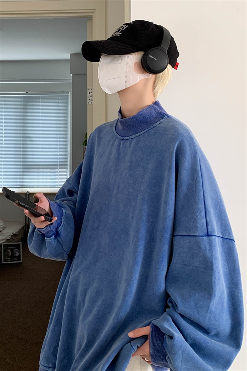 XZ514-2-X111-P70加绒高领水洗卫衣2026新款秋冬季打底衫,男装T恤,星座514-2(原B239)