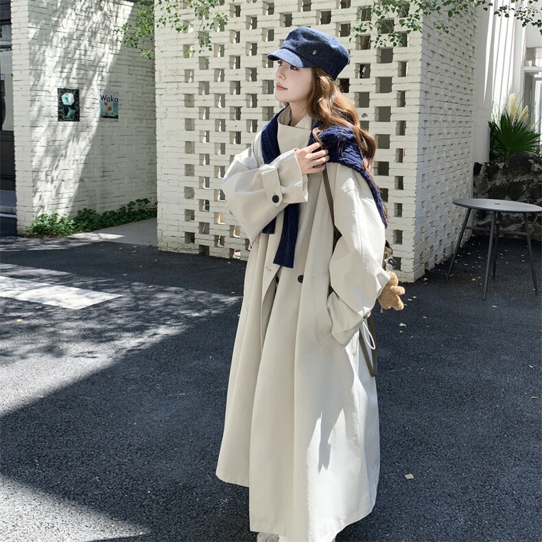25秋季【新品】韩版宽松休闲风衣5520-P205-K299,女装风衣,2C305