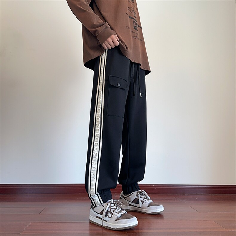 港风华棉大码宽松束脚裤织带休闲裤长裤A014-DY25092-P60控88,男装休闲裤,电商A014