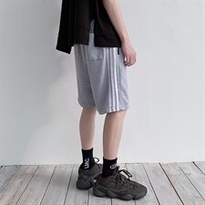 2021夏季港风潮大码新宽松男运动条纹卫裤休闲裤短裤K2036-P30，男装休闲裤，电商A001