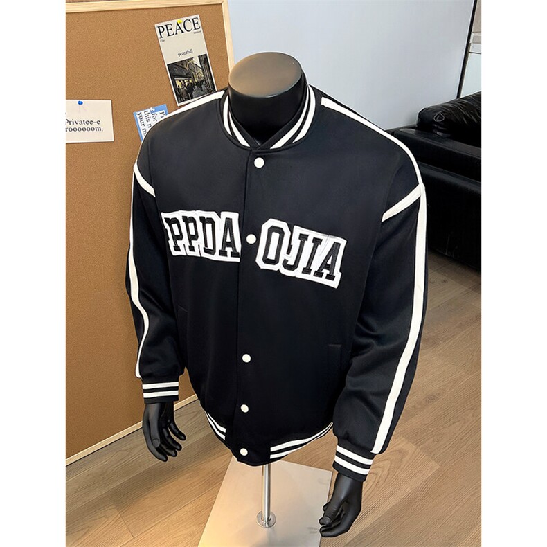 特批P65无差价春克林菲特字母刺绣立领夹克男潮流大码棒球服J2676图片