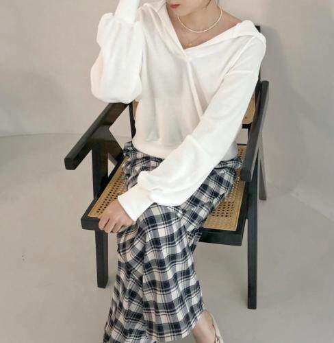 格子抽绳休闲裤，女装休闲裤，TVMV(4F)