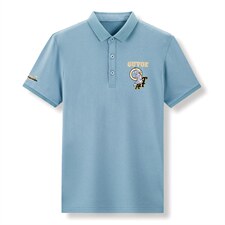 2023夏季新款商务休闲男装纯色宽松百搭POLO衫中青年印花打底体恤，男装T恤，电商B212（原钱塘6029）