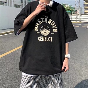 男圆领T恤宽松短袖T177P28图片