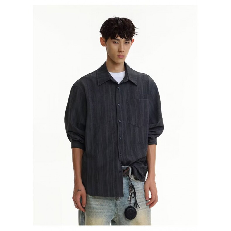 TC469-P48港风潮流百搭休闲ins宽松长袖衬衫，女装衬衫，星座617A-2