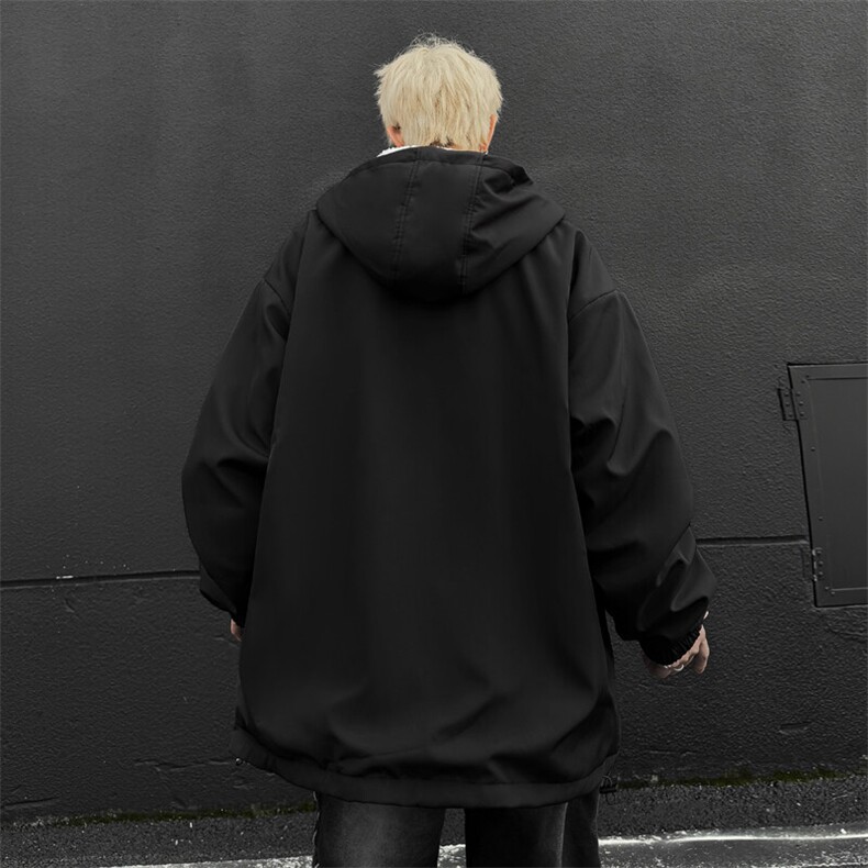 2024冬季新款港风外景大码两面穿棉衣M-5XHM24926-特P75,男装棉衣,电商A022