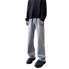美式高街vibe重工艺水洗水泥灰hiphop弹力牛仔裤货号K2410P55，男装牛仔裤，电商A063