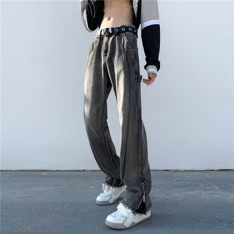 春季新款高街牛仔裤修身直筒裤休闲裤长裤A061-W9990-P60控78,男装牛仔裤,电商A061-1