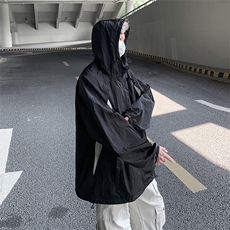 UPF50+灰色透气轻薄连帽男女情侣款新款户外速干专业钓鱼防晒外套，男装防晒衣，星座505-2（原电商A260-1)