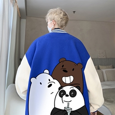 摇粒绒棒球服男大码开衫卫衣男夹克BF86277-P65，男装夹克，电商A040