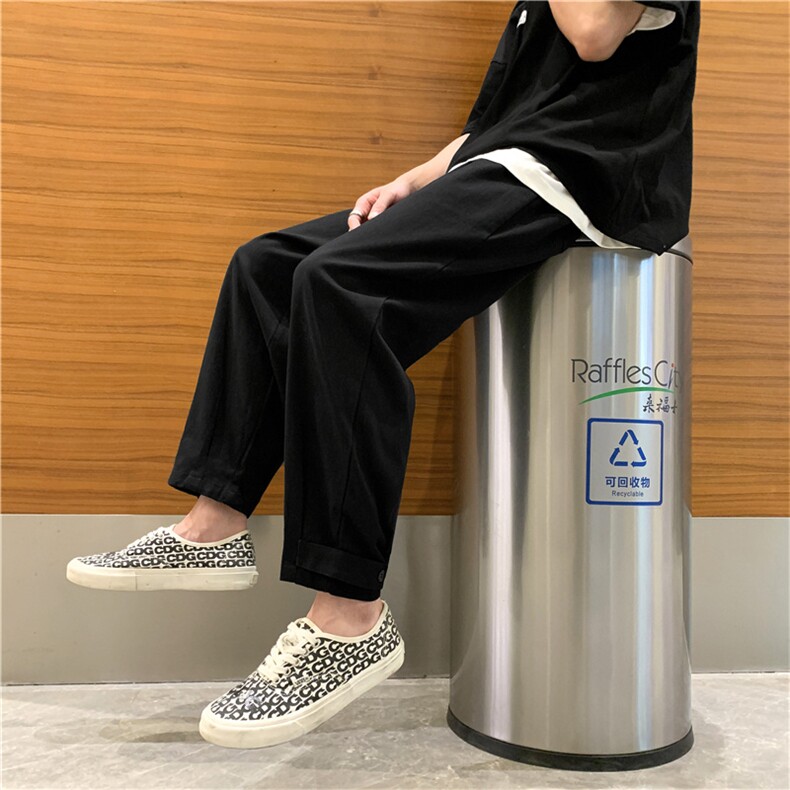 冰丝阔腿宽松直筒裤百搭运动休闲裤男夏季薄款韩版潮流K1040-P28,男装休闲裤,星座512-2