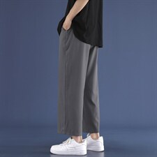 冰丝裤子男宽松九分裤阔腿束脚休闲裤2025-特批20，男装休闲裤，星座718-1