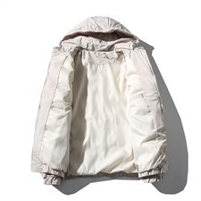 2021秋冬新白底风棉衣面料：100%聚酯纤维M733-P85，男装棉衣，电商A001