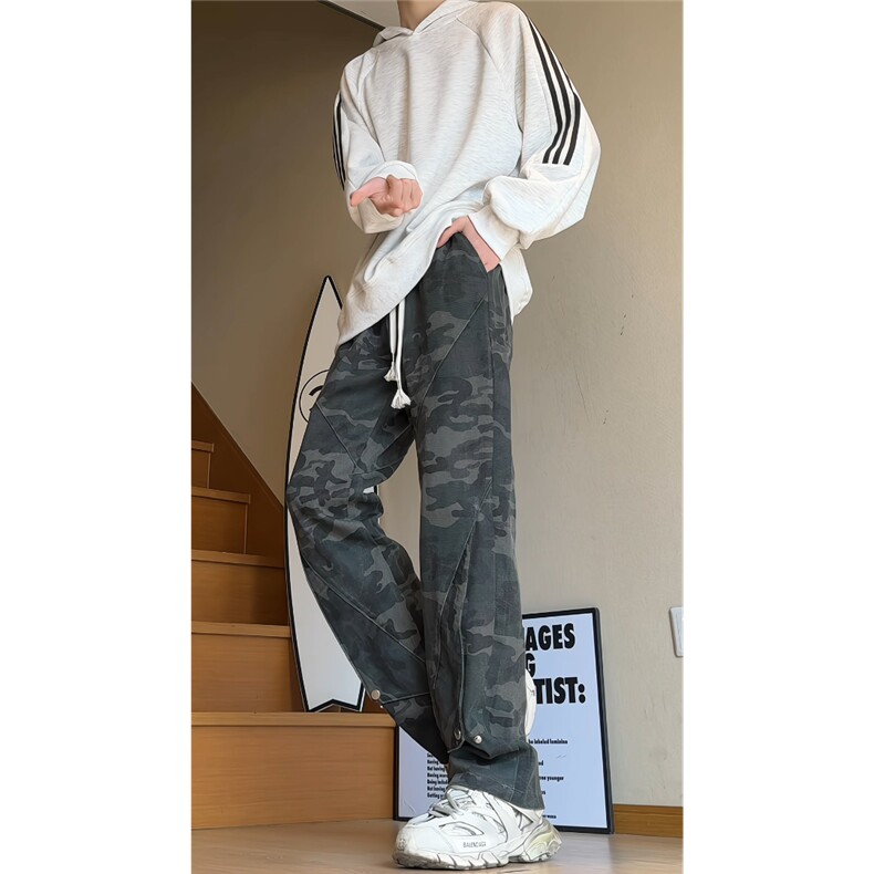 美式ins高街vibe迷彩水洗牛仔裤男HK52120-2P48,男装牛仔裤,电商基地A086