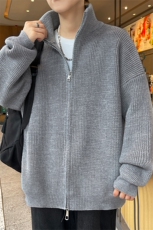 特批双拉链开衫毛衣男秋冬季针织外套立领休闲情侣上衣，男装针织衫/毛衣，星座1107-1