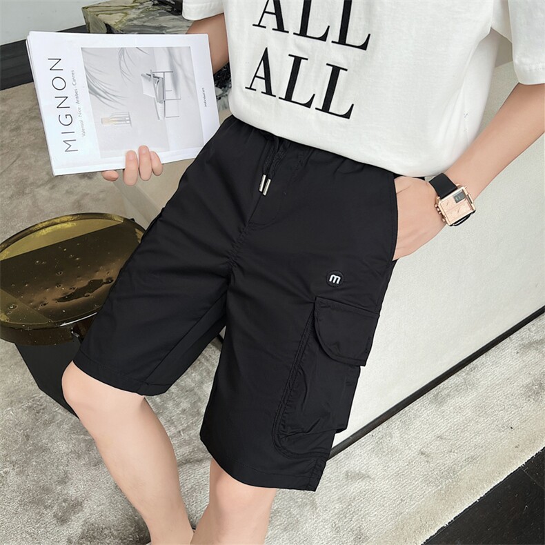 夏季5五裤短裤子男士夏季薄款韩版潮流弹力四分休闲中裤夏天马裤，男装牛仔裤，电商A327