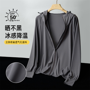 【UPF50+】防晒衣X5459-TP35控价68夏季印花连帽轻薄防晒运动上衣图片