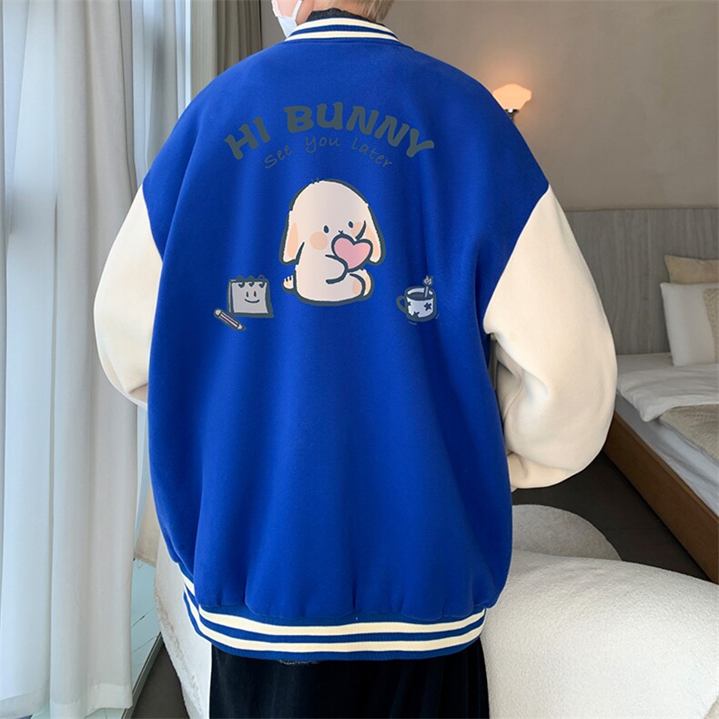 摇粒绒棒球服男大码开衫卫衣男夹克BF86314-P65,男装夹克,电商A040
