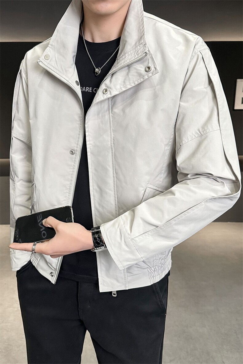 2025春季新款纯色简约宽松时尚潮牌男装夹克外套C317-J901-P110,男装夹克,电商C317