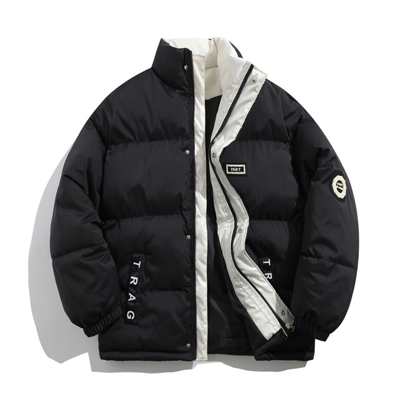 2025立领皮标棉衣棉服小牛津防水面料撞色棉袄面包服1609-P75,男装棉衣,星座207