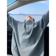拉链半高领毛衣男冬季宽松针织外套男装青年休闲立领MA1011，男装针织衫/毛衣，星座1116A（原606A-3）