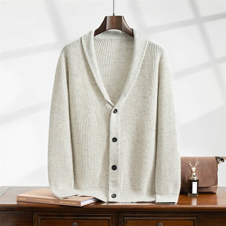 2025年秋季时尚百搭通勤简约休闲开衫，男装羊绒开衫，曼云男装羊绒