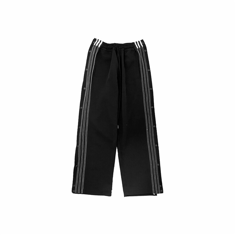 新款篮球排扣裤男夏季宽松直筒阔腿裤日系裤子高街ins潮K142-P38,男装休闲裤,星座1008