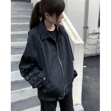 黑色短款刺绣cleanfit外套男女美式痞帅设计感小众春秋季夹克，男装夹克，星座601-1