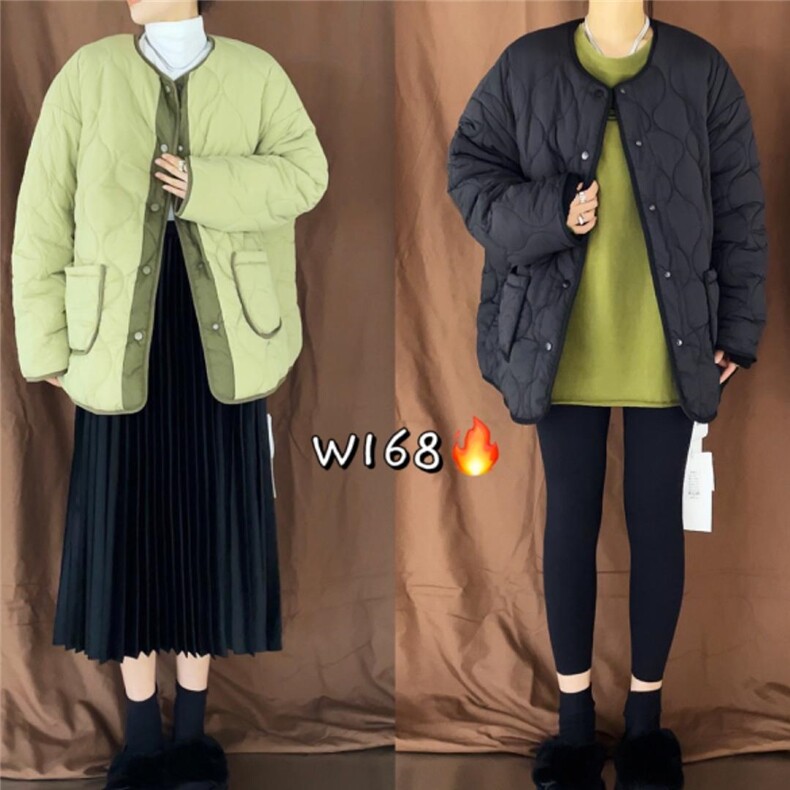 秋冬新款服拼羊羔毛，女装棉衣/棉服，FU