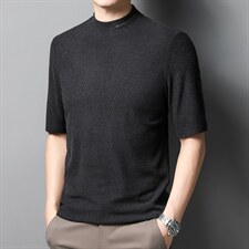 高档双面绒卫衣男2023秋季新款长袖t恤男中年休闲打底衫男装，男装卫衣，电商B212（原钱塘6029）
