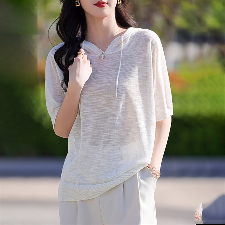 2025年夏季时尚潮流女士针织背心，女装蕾丝衫/雪纺衫，鹿一羊绒