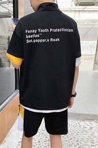 运动套装男2021新款短袖t恤男装韩版潮流夏天休闲两件套DS783T图片