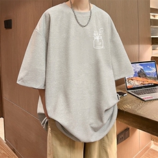 华夫格t恤男短袖男大码五分袖大皂风HT73430-P22，男装T恤，电商A040