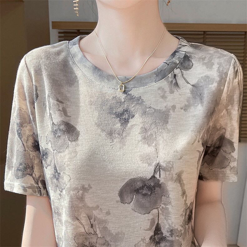 夏季轻薄短袖薄款宽松女针织衫V领短袖,针织衫/毛衣,绒宛羊绒