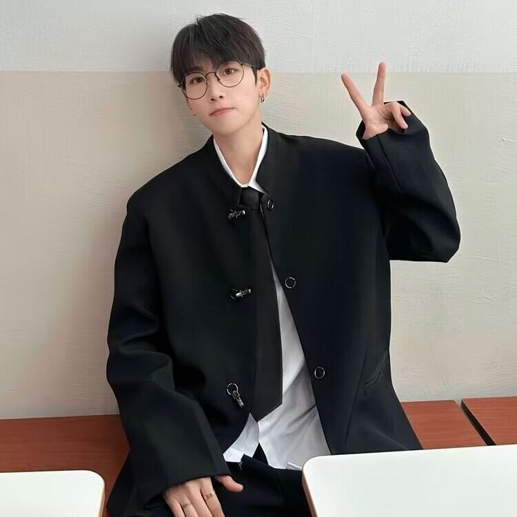 制服男女诘襟校服新中式男装中山装春秋演出服套装立领西装XZ202,男装西服,星座1116A（原606A-3）