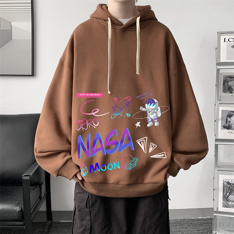 WY2186-P35加绒款-P40纯棉连帽卫衣男大码运动帽衫宽松薄外套男,男装卫衣,电商A040